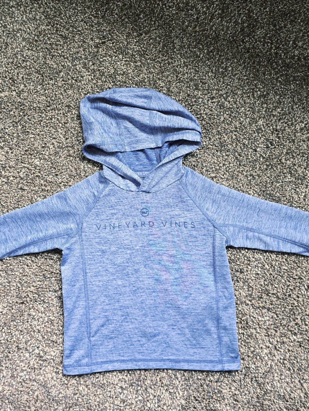 Vineyard Vines Kids Heather Blue Hooded Pullover 3T